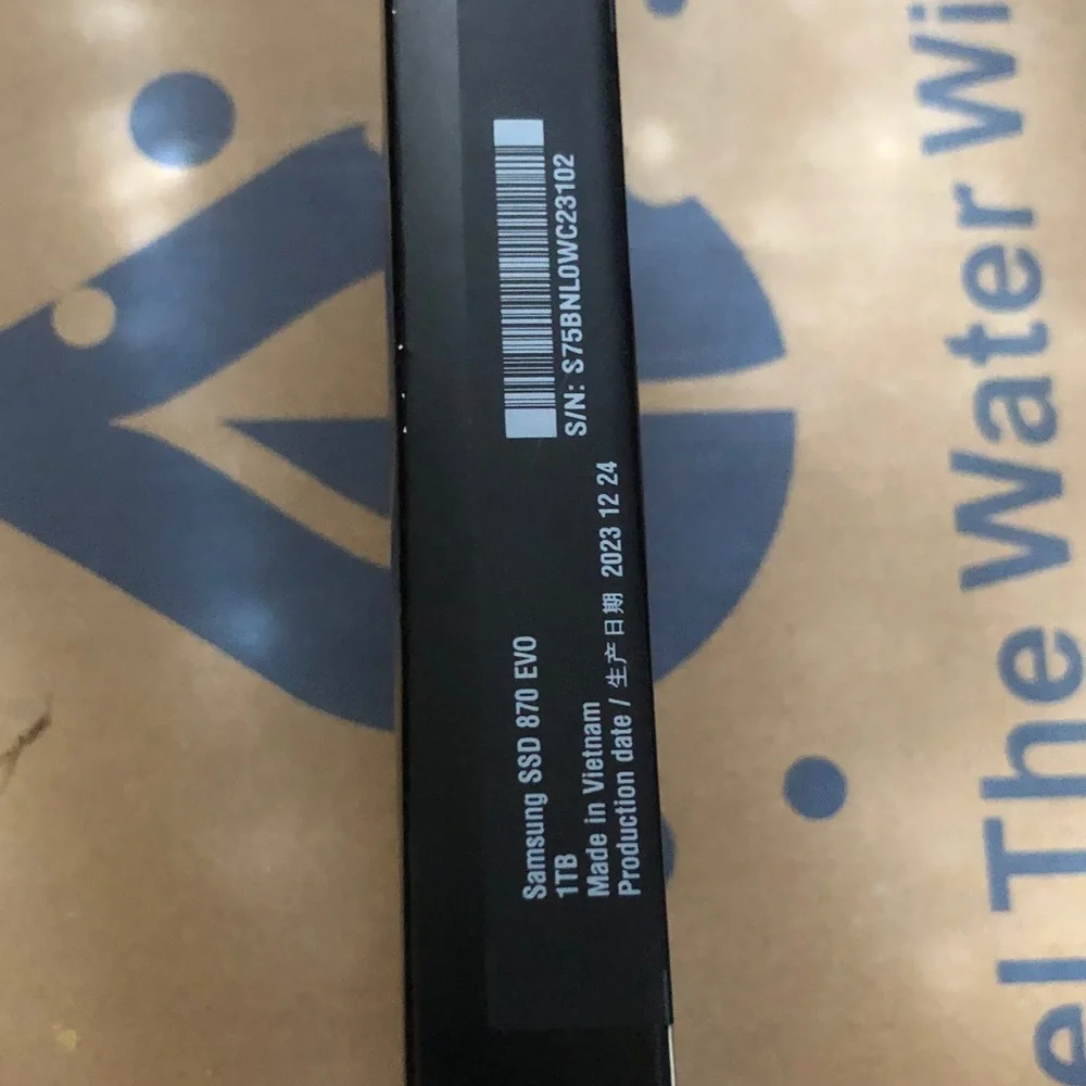 Samsung 870 EVO 1TB SSD in Black with Orange Accents